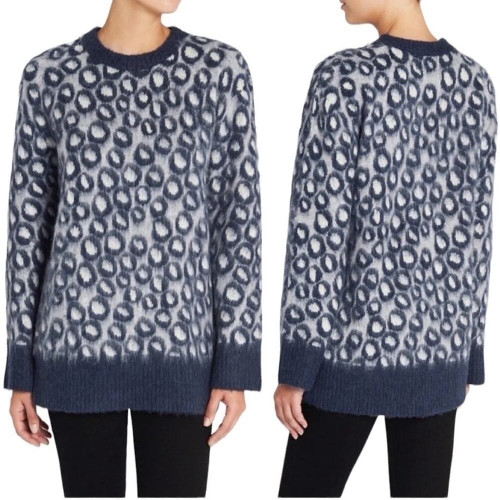 Current/Elliott Cali leopard print crewneck sweater. Size 1/L